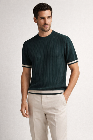 Blake Luxe Knitwear T-Shirt In Green